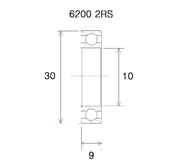 BLACK BEARING Umlenkung & Lager - BEARING B3 10X30X9MM