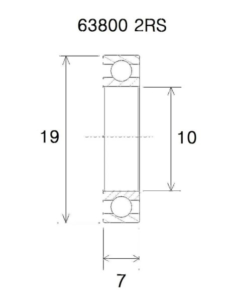 BLACK BEARING Umlenkung & Lager - BEARING B3 10X19X7MM