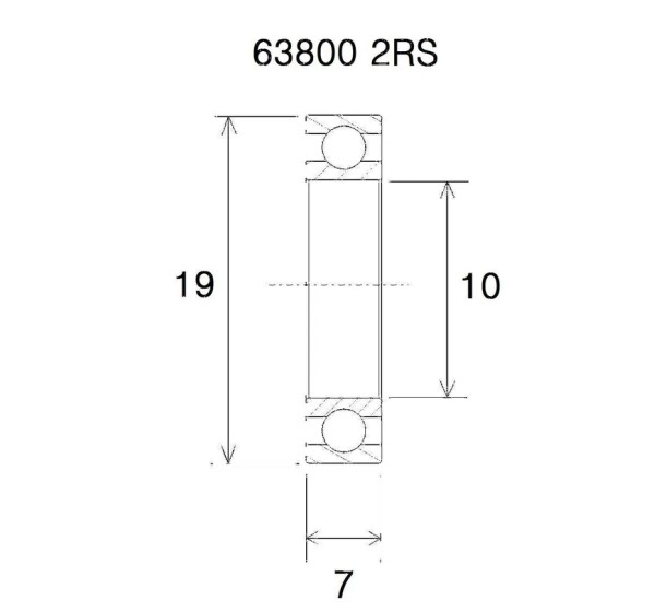 BLACK BEARING Umlenkung & Lager - BEARING B3 10X19X7MM