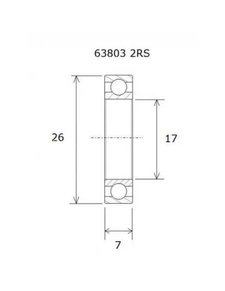 BLACK BEARING Umlenkung & Lager - BEARING B3 17X26X7MM