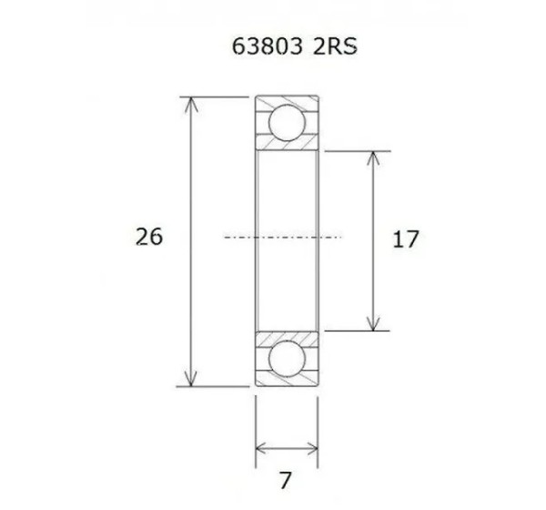 BLACK BEARING Umlenkung & Lager - BEARING B3 17X26X7MM