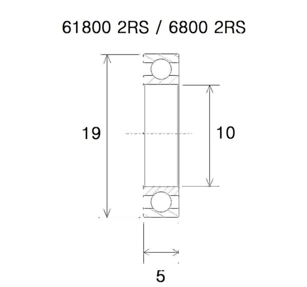 BLACK BEARING Umlenkung & Lager - BEARING B3 10X19X5MM
