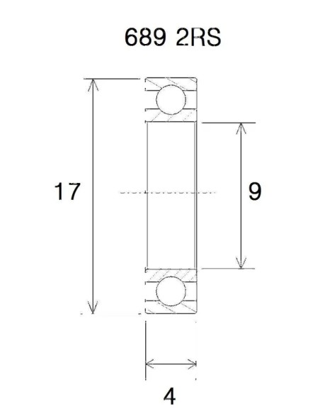 BLACK BEARING Umlenkung & Lager - BEARING B3 9X17X4MM