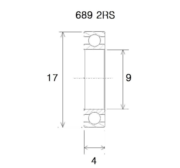 BLACK BEARING Umlenkung & Lager - BEARING B3 9X17X4MM