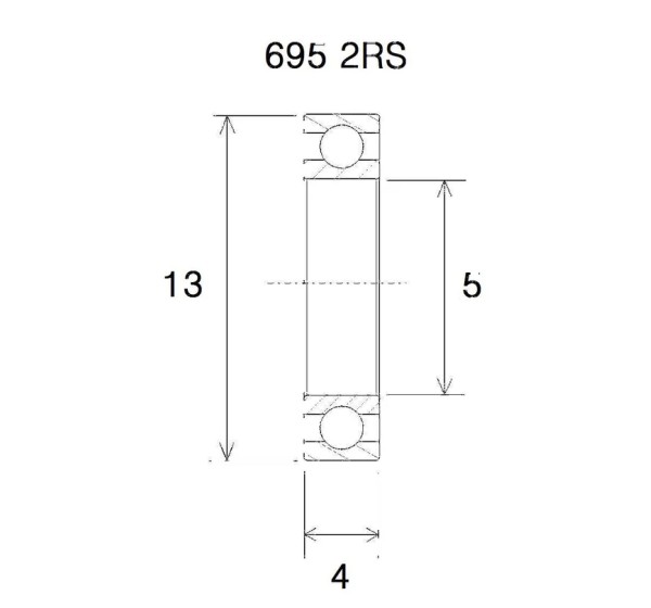 BLACK BEARING Umlenkung & Lager - BEARING B3 5X13X4MM
