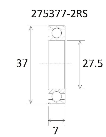 BLACK BEARING Umlenkung & Lager - BEARING B3 27.5X37X7MM
