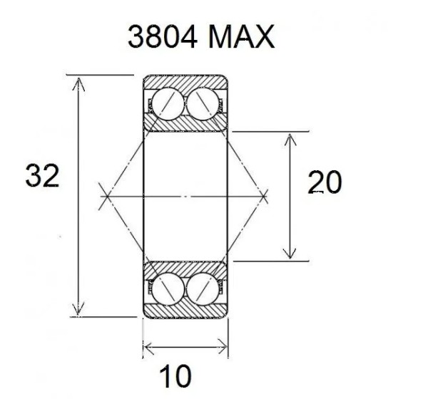 BLACK BEARING Umlenkung & Lager - BEARING MAX 20X32X10MM