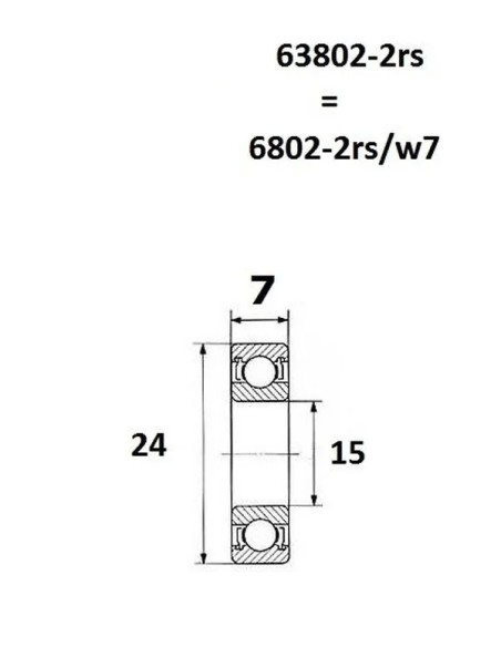 BLACK BEARING Umlenkung & Lager - BEARING MAX 15X24X7MM