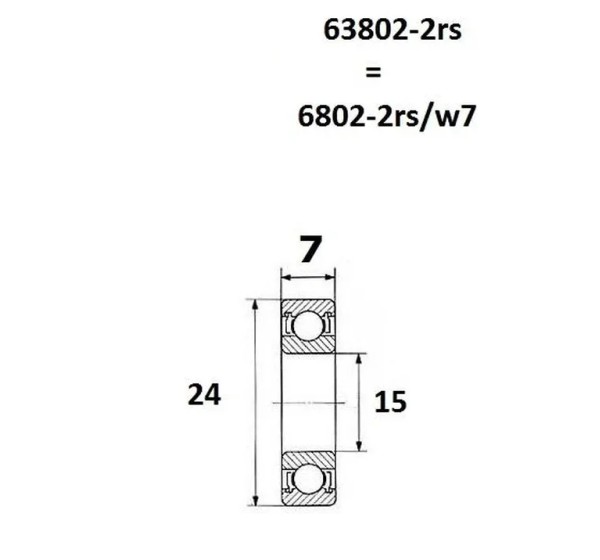 BLACK BEARING Umlenkung & Lager - BEARING MAX 15X24X7MM