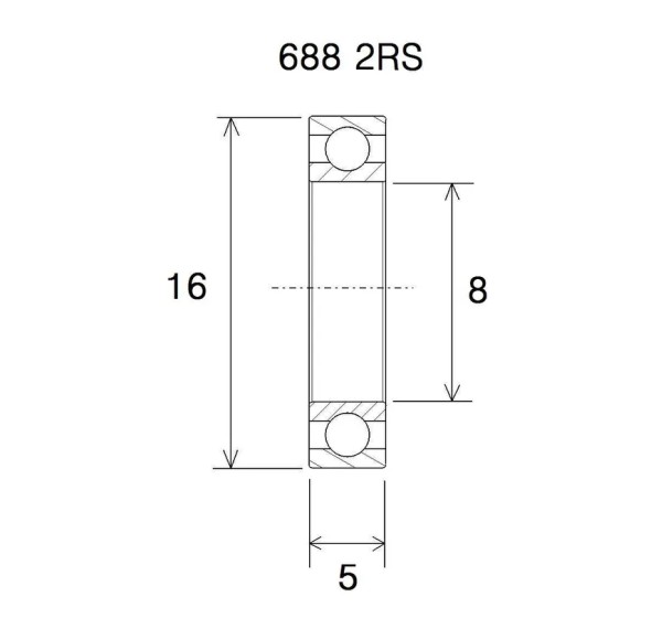 BLACK BEARING Umlenkung & Lager - BEARING MAX 8X16X5MM