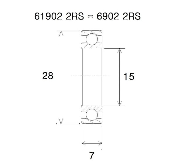 BLACK BEARING Umlenkung & Lager - BEARING MAX 15X28X7MM