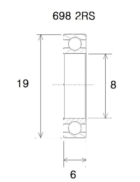 BLACK BEARING Umlenkung & Lager - BEARING MAX 8X19X6MM