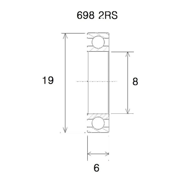 BLACK BEARING Umlenkung & Lager - BEARING MAX 8X19X6MM