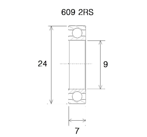 BLACK BEARING Umlenkung & Lager - BEARING B5 9X24X7MM