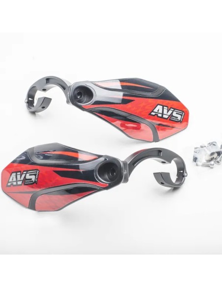 AVS RACING Handprotektoren - HNDGD ALU MOUNT BK RD