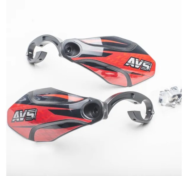 AVS RACING Handprotektoren - HNDGD ALU MOUNT BK RD