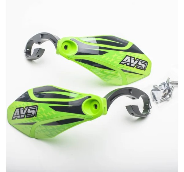 AVS RACING Handprotektoren - HNDGD ALU MOUNT LIGHT GN/BK