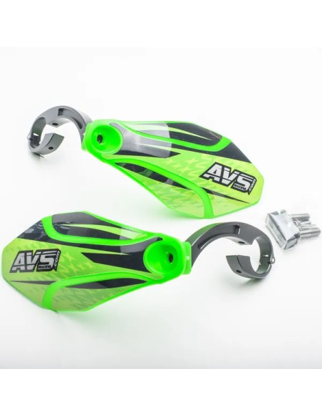 AVS RACING Handprotektoren - HNDGD ALU MOUNT GN/BK