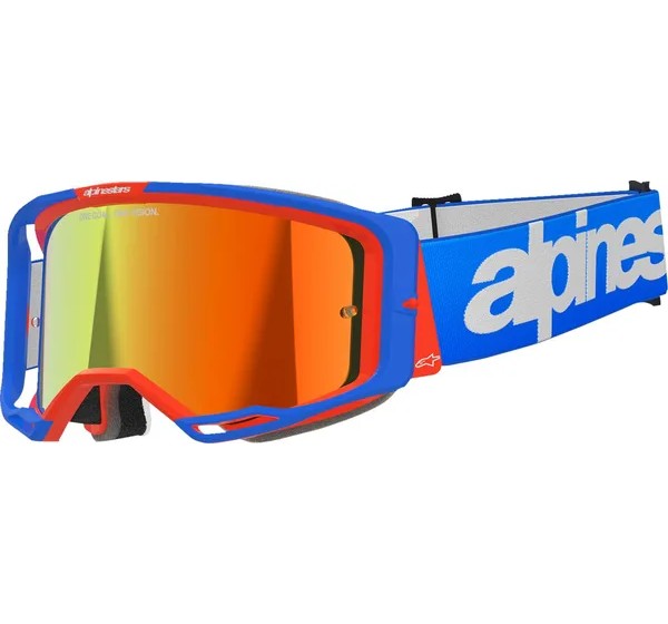 ALPINESTARS GOGGLES Motorradbrillen - GOGGLE VISION 8 WORDMARK BL/OR