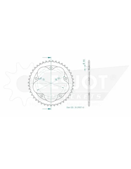 ESJOT Ritzel & Kettenräder - Detailansicht