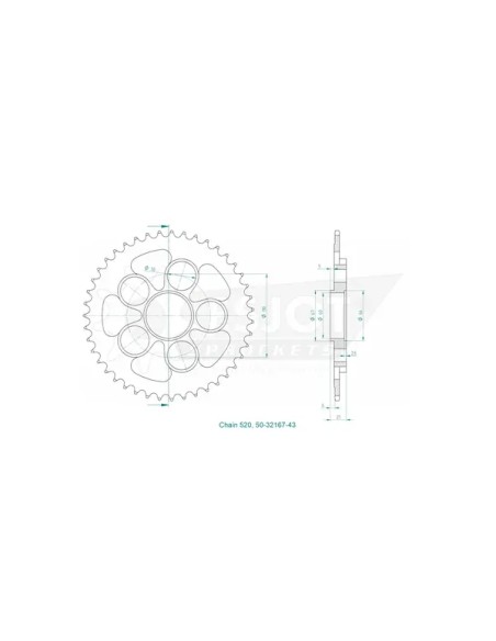 ESJOT Ritzel & Kettenräder - Detailansicht