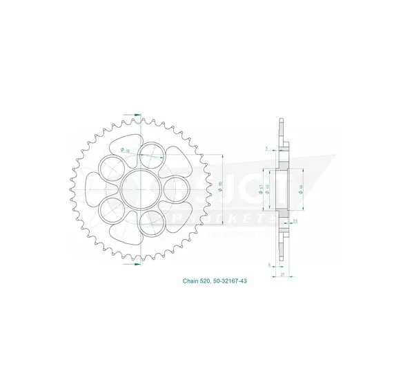 ESJOT Ritzel & Kettenräder - Detailansicht