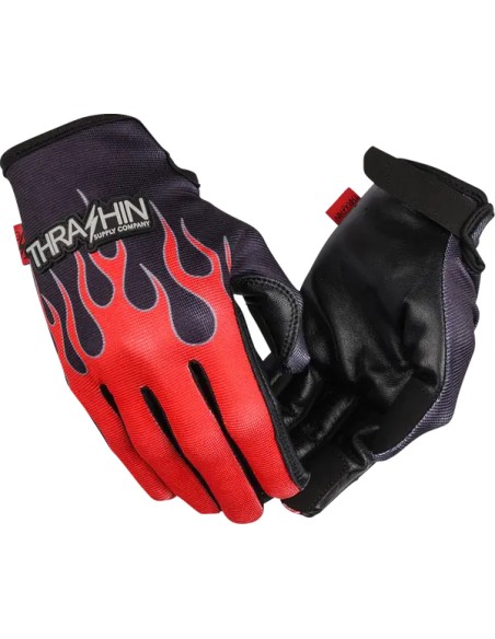 THRASHIN SUPPLY CO. Straße - GLOVE FLAME STEALTH LEATHER PA