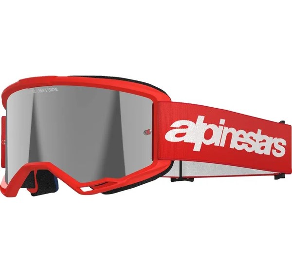 ALPINESTARS GOGGLES Motorradbrillen - GOGGLE VISION 3 WORDMARK RED M