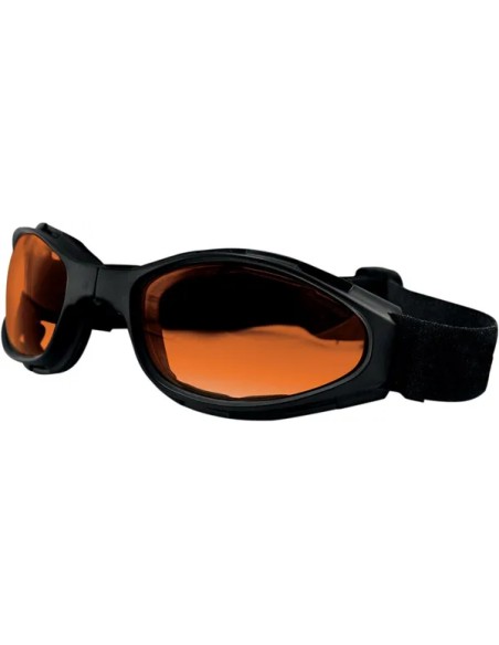 BOBSTER Motorradbrillen - GOGGLE CROSSFIRE BLACK W/ AMBE