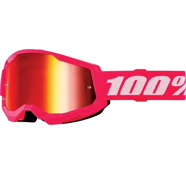100% Motorradbrillen - GOGGLE STRATA 2 JNR PINK MIR R