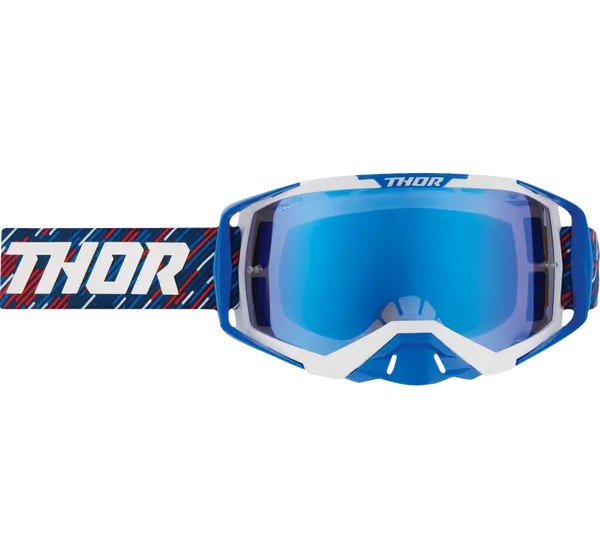 THOR Motorradbrillen - GOGL ACTIVATE STRIPES RD/WH/BL