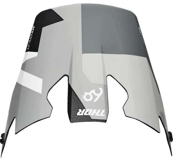 THOR Visiere & Blenden - VISOR R-SPORT CRBN BRAVE GY/WH