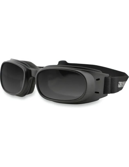 BOBSTER Motorradbrillen - GOGGLE PISTON BLACK W/ SMOKE L