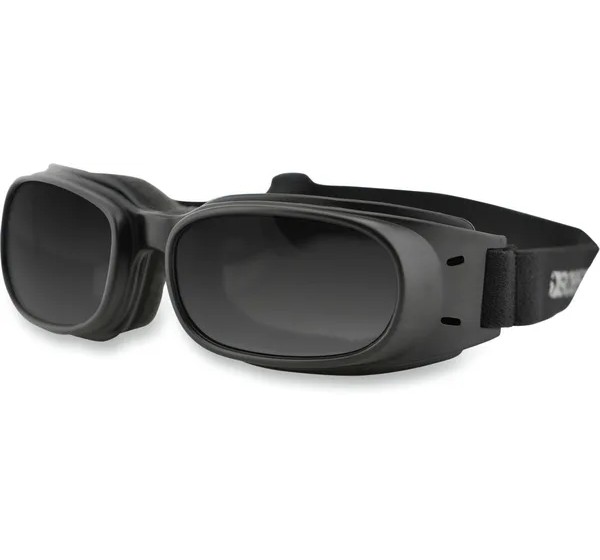 BOBSTER Motorradbrillen - GOGGLE PISTON BLACK W/ SMOKE L