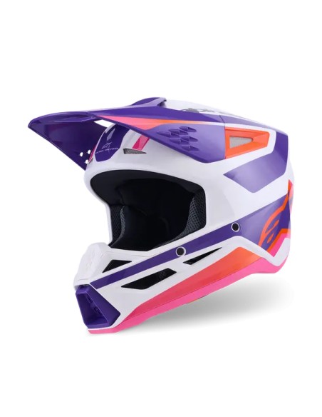 ALPINESTARS(MX) Offroad - HELMET SM3 HEAT WHT/PU/PINK 2X