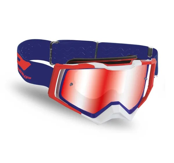 PRO GRIP Motorradbrillen - GOGGLES 3309 RAPID RWB/MIR BL