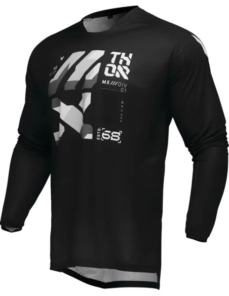 THOR Jerseys - JERSEY LAUNCH BRAVE BK/GY LG