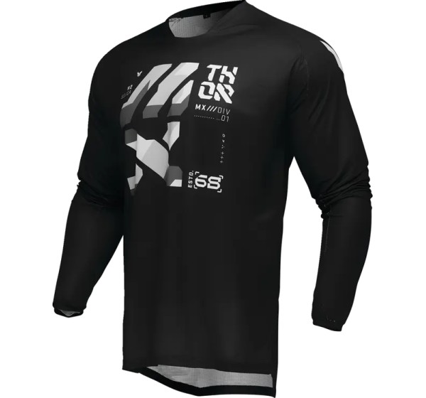 THOR Jerseys - JERSEY LAUNCH BRAVE BK/GY LG