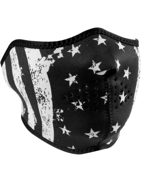 ZAN HEADGEAR Kopf- & Halsbedeckungen - HALF MASK BK/WH FLAG