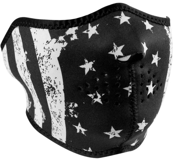 ZAN HEADGEAR Kopf- & Halsbedeckungen - HALF MASK BK/WH FLAG