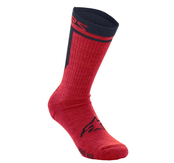 ALPINESTARS BICYCLE Socken - SOCKS MERINO 24 RED/BLACK L