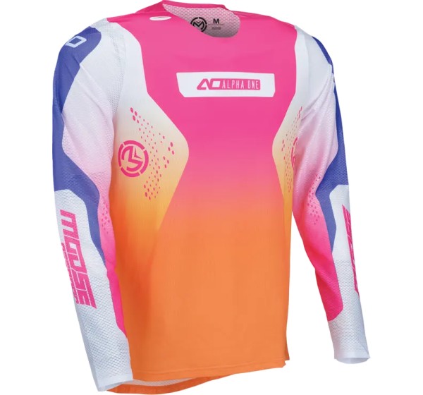 MOOSE OFFROAD SOFT-GOODS Jerseys - JERSEY ALPHA ONE ORANGE/PURPLE