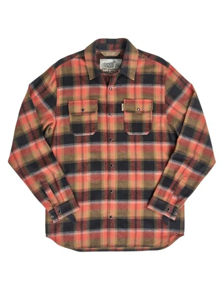 BILTWELL Langarm-Shirts - SHIRT FLANNEL HI TEST RUST SM