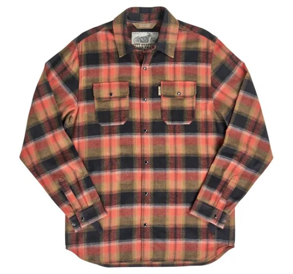 BILTWELL Langarm-Shirts - SHIRT FLANNEL HI TEST RUST SM