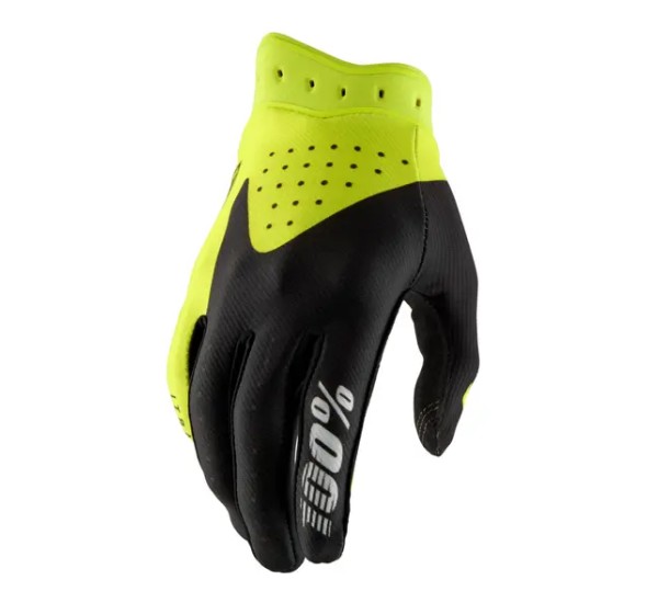 100% Handschuhe - GLOVES ITRACK BLACK/FLO YELLOW