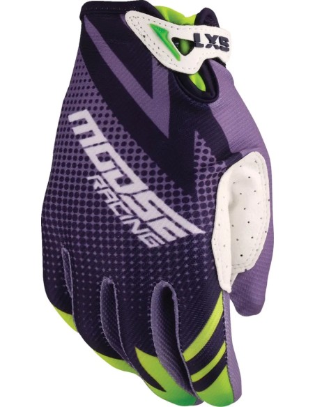 MOOSE OFFROAD SOFT-GOODS Offroad - GLOVE YOUTH SX1 PURPLE/GREEN L