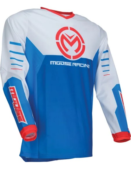 MOOSE OFFROAD SOFT-GOODS Jerseys - JERSEY QUALIFIER RED/WHITE/BLU