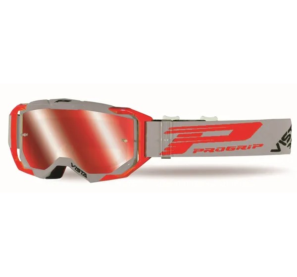 PRO GRIP Motorradbrillen - GOGGLES VISTA GREY/RED