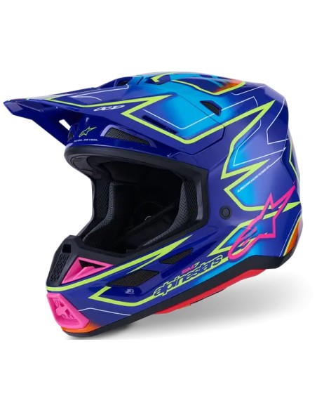 ALPINESTARS(MX) Offroad - HELMET SM7 CAST BLU/YL/PINK 2X