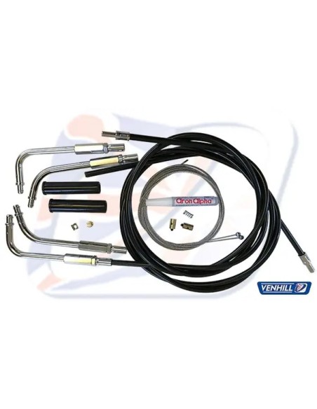 VENHILL Gasgriffe - HD THROTTLE CABLE KIT BLACK. P